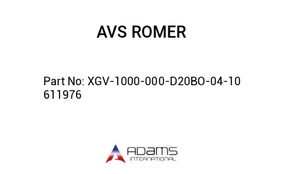 XGV-1000-000-D20BO-04-10 611976 XGV-1000-000-D20BO-04-10 611976